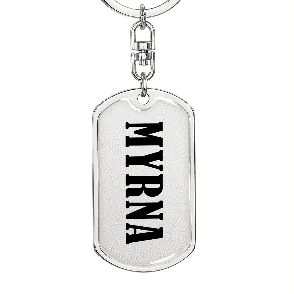Myrna v01 - Luxury Dog Tag Keychain