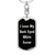 Love My Dark Eyed White Ferret v2 - Luxury Dog Tag Keychain