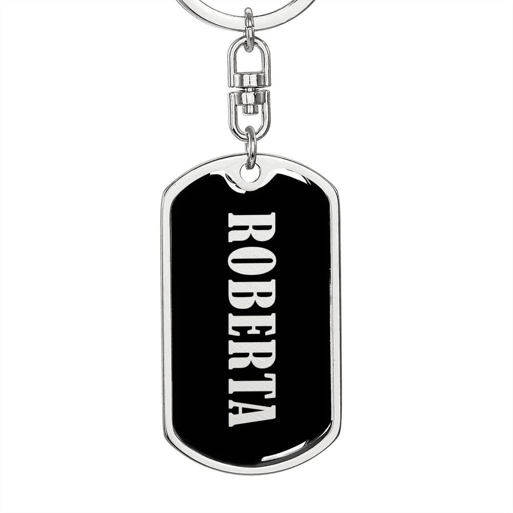 Roberta v02 - Luxury Dog Tag Keychain