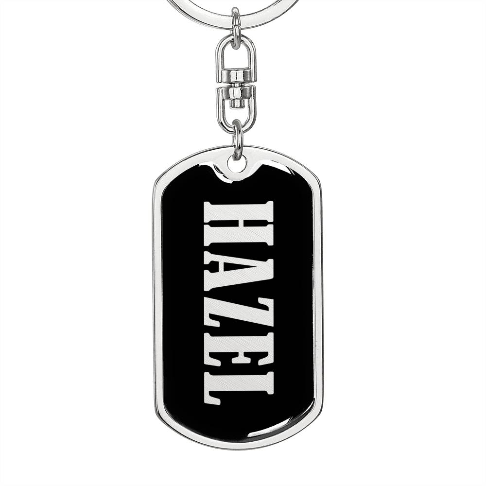 Hazel v02 - Luxury Dog Tag Keychain