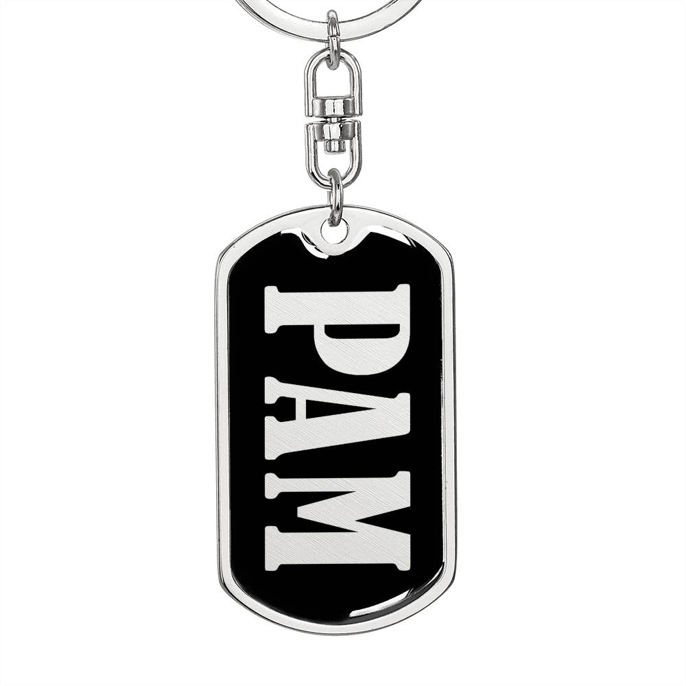Pam v02 - Luxury Dog Tag Keychain