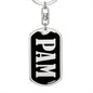 Pam v02 - Luxury Dog Tag Keychain