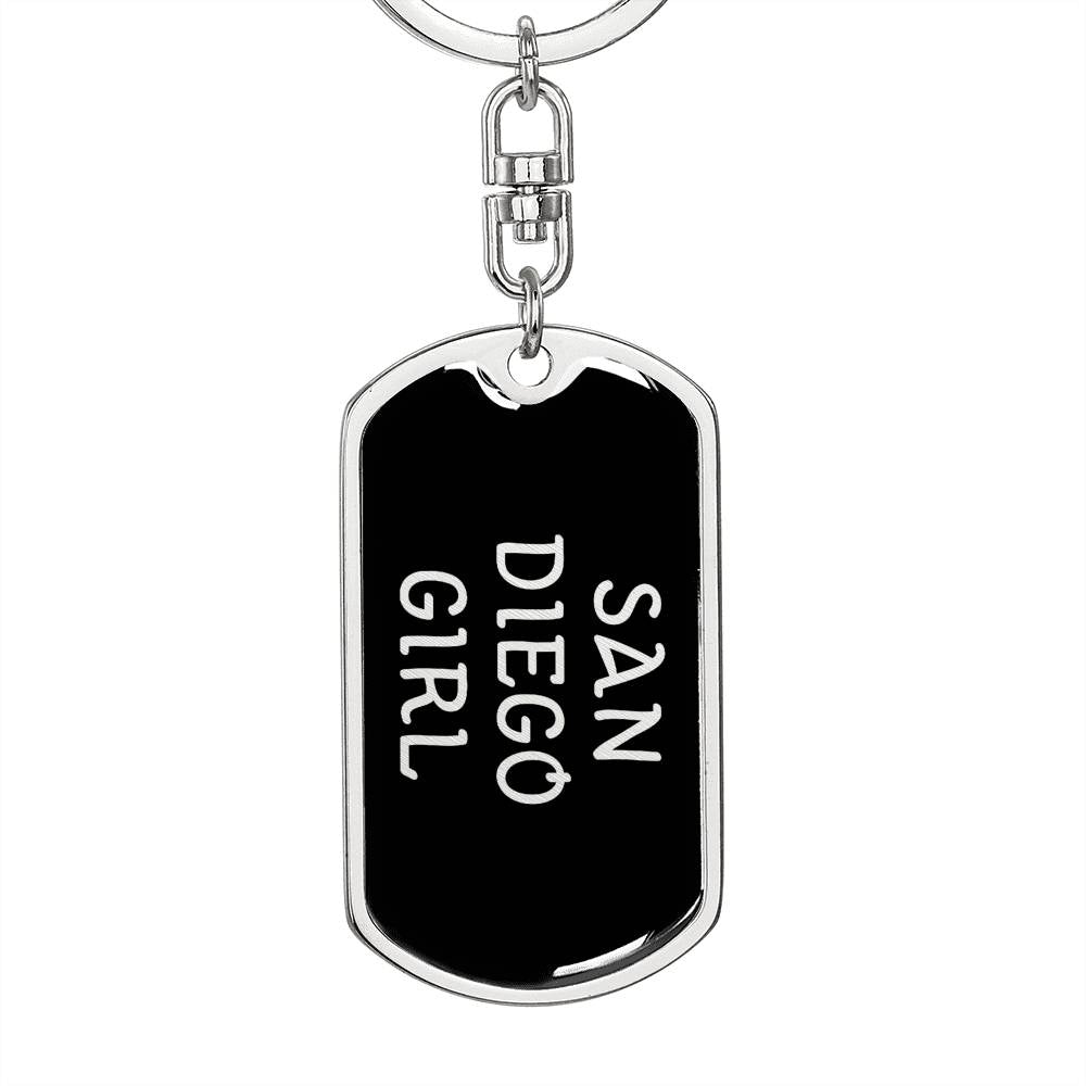 San Diego Girl v5 - Luxury Dog Tag Keychain