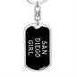 San Diego Girl v5 - Luxury Dog Tag Keychain