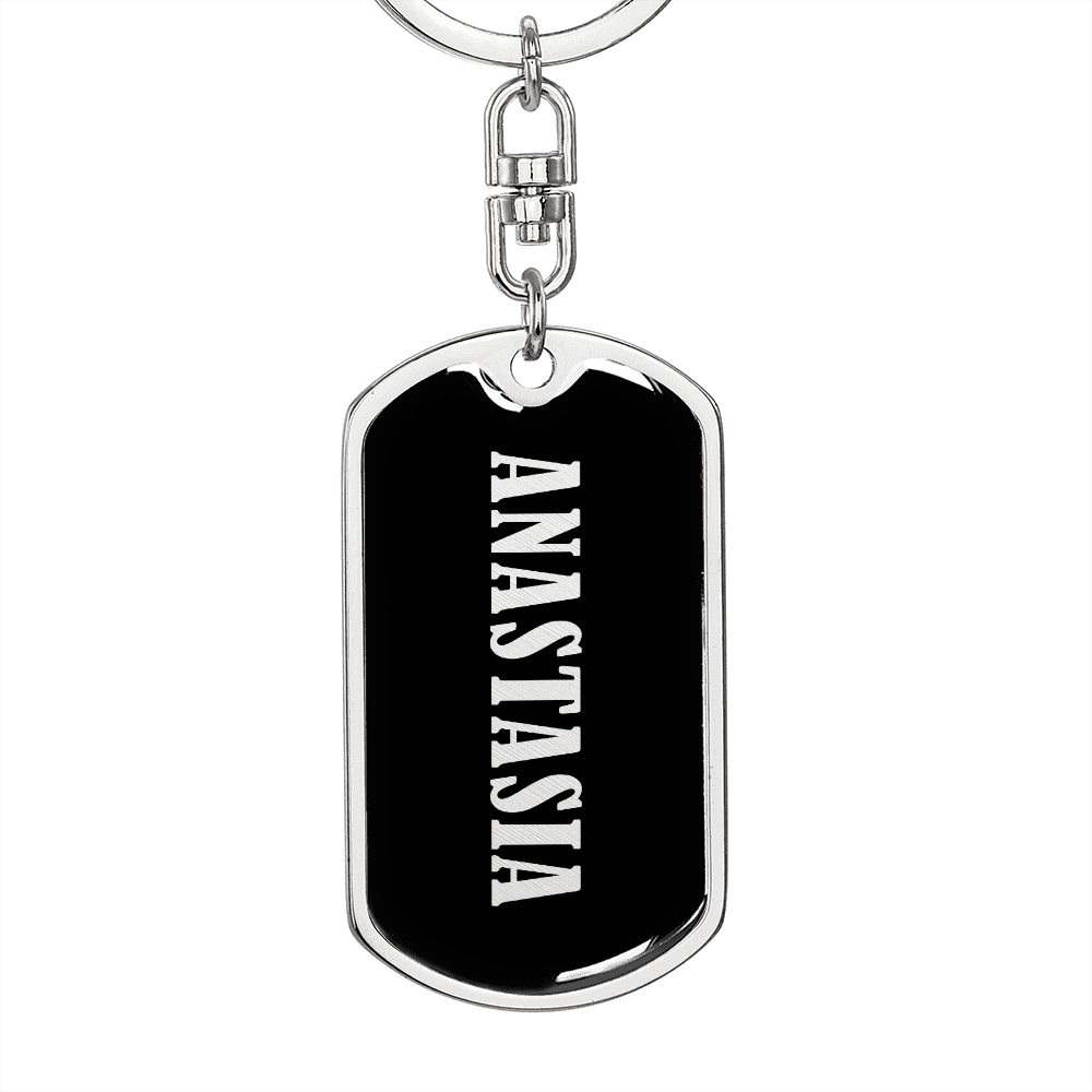 Anastasia v02 - Luxury Dog Tag Keychain
