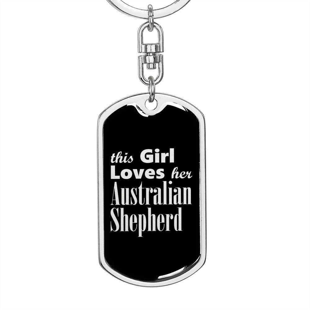 Australian Shepherd v2 - Luxury Dog Tag Keychain