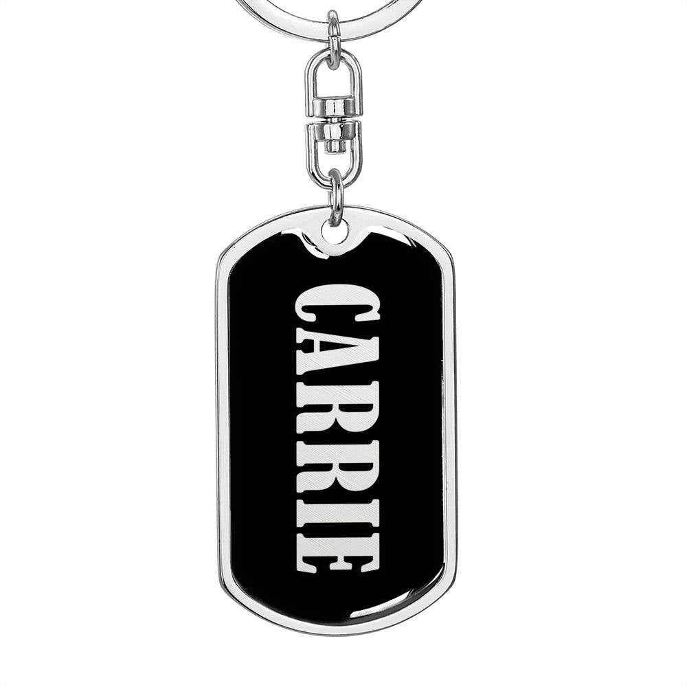 Carrie v02 - Luxury Dog Tag Keychain