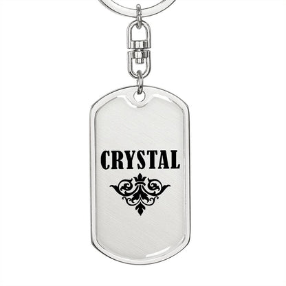 Crystal v01a - Luxury Dog Tag Keychain