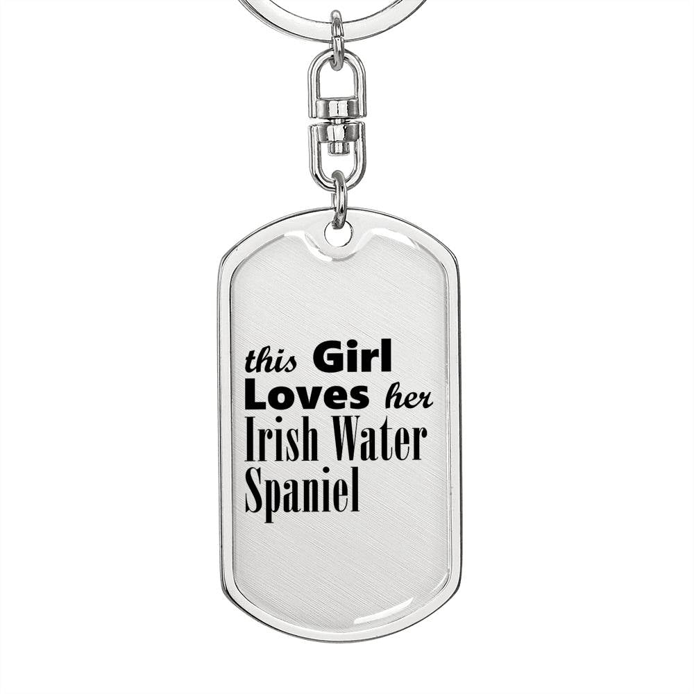 Irish Water Spaniel - Luxury Dog Tag Keychain