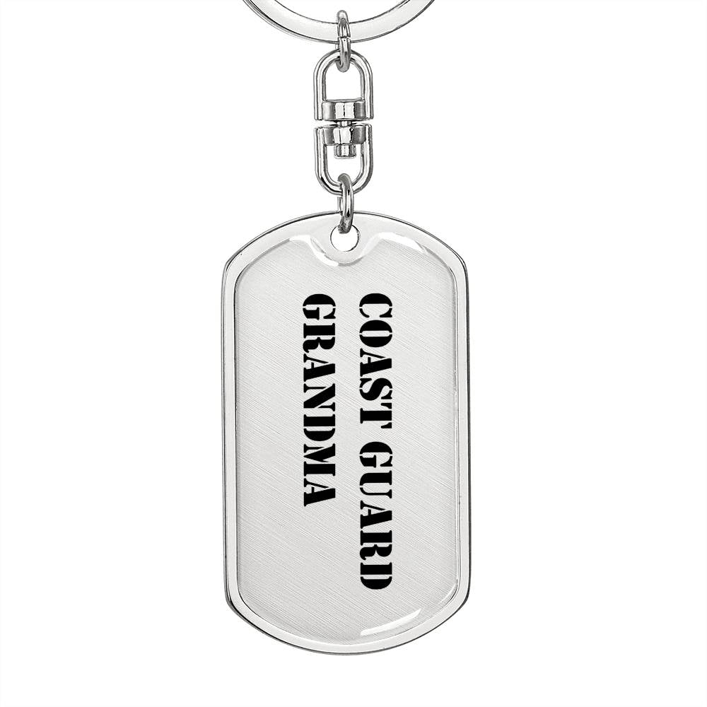 Coast Guard Grandma - Luxury Dog Tag Keychain
