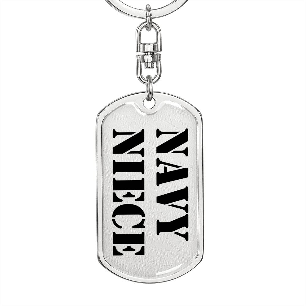 Navy Niece - Luxury Dog Tag Keychain