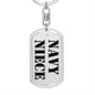 Navy Niece - Luxury Dog Tag Keychain