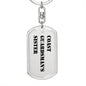 Coast Guardsman's Sister - Luxury Dog Tag Keychain