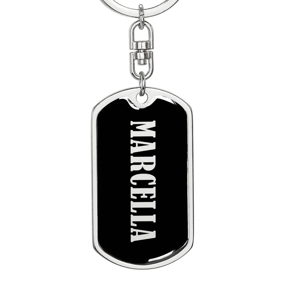 Marcella v02 - Luxury Dog Tag Keychain