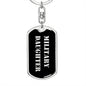 Military Daughter v2 - Luxury Dog Tag Keychain