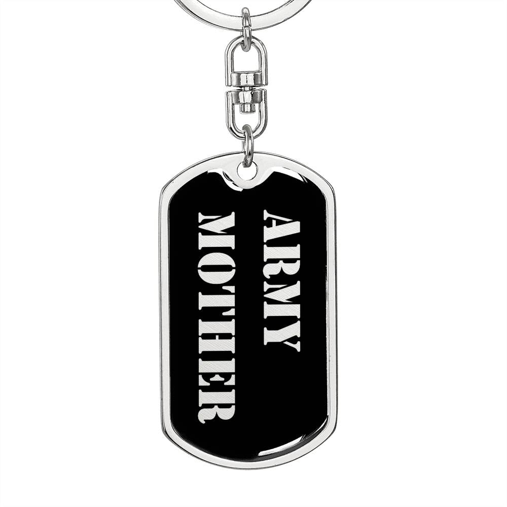 Army Mother v2 - Luxury Dog Tag Keychain