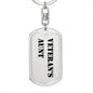 Veteran's Aunt - Luxury Dog Tag Keychain