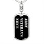 Army Veteran's Niece v2 - Luxury Dog Tag Keychain