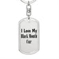 Love My Black Mouth Cur - Luxury Dog Tag Keychain