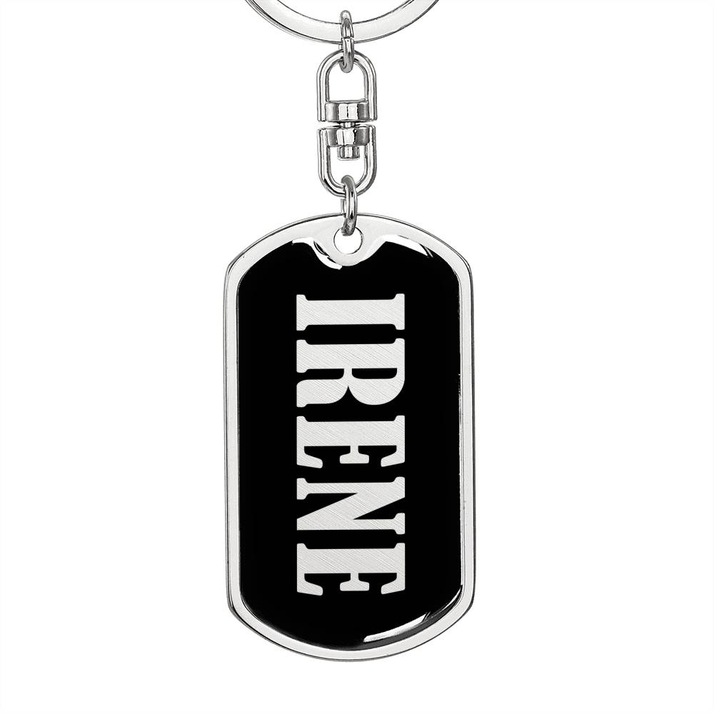 Irene v02 - Luxury Dog Tag Keychain