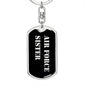 Air Force Sister v2 - Luxury Dog Tag Keychain