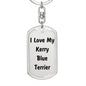 Love My Kerry Blue Terrier v4 - Luxury Dog Tag Keychain