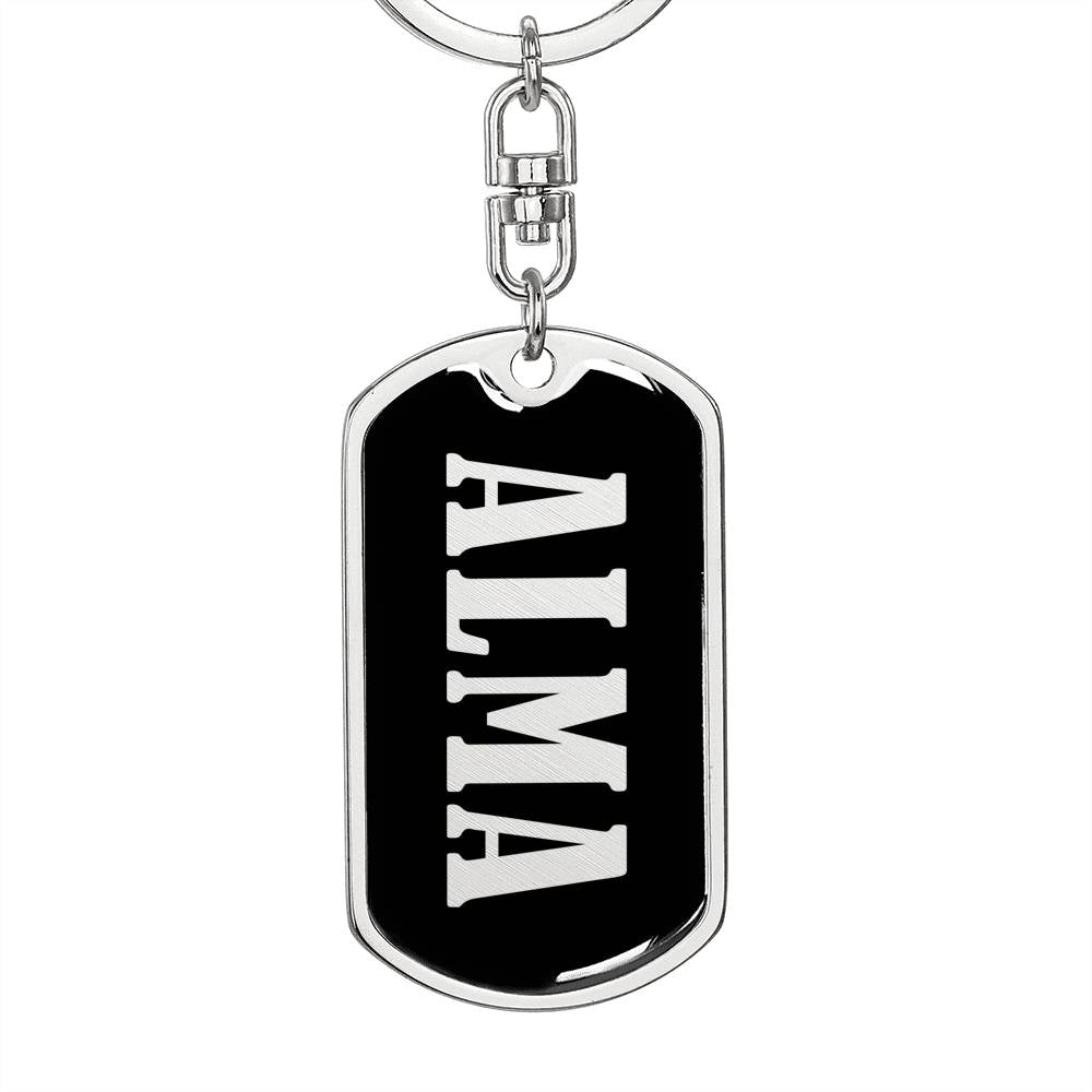 Alma v02 - Luxury Dog Tag Keychain