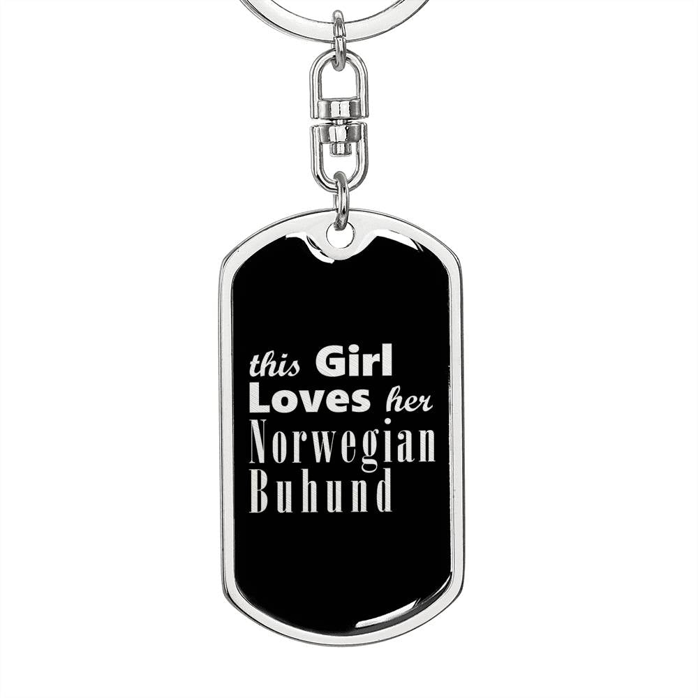 Norwegian Buhund v2 - Luxury Dog Tag Keychain