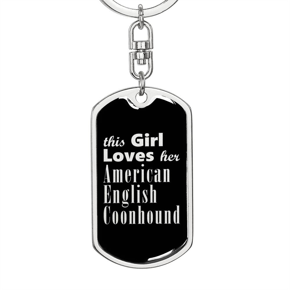 American English Coonhound v2 - Luxury Dog Tag Keychain
