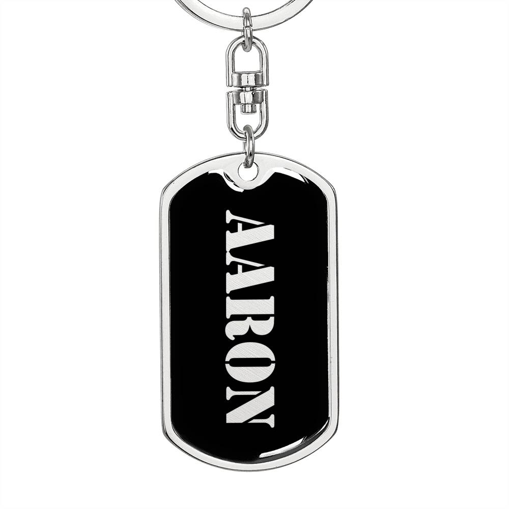 Aaron v3 - Luxury Dog Tag Keychain