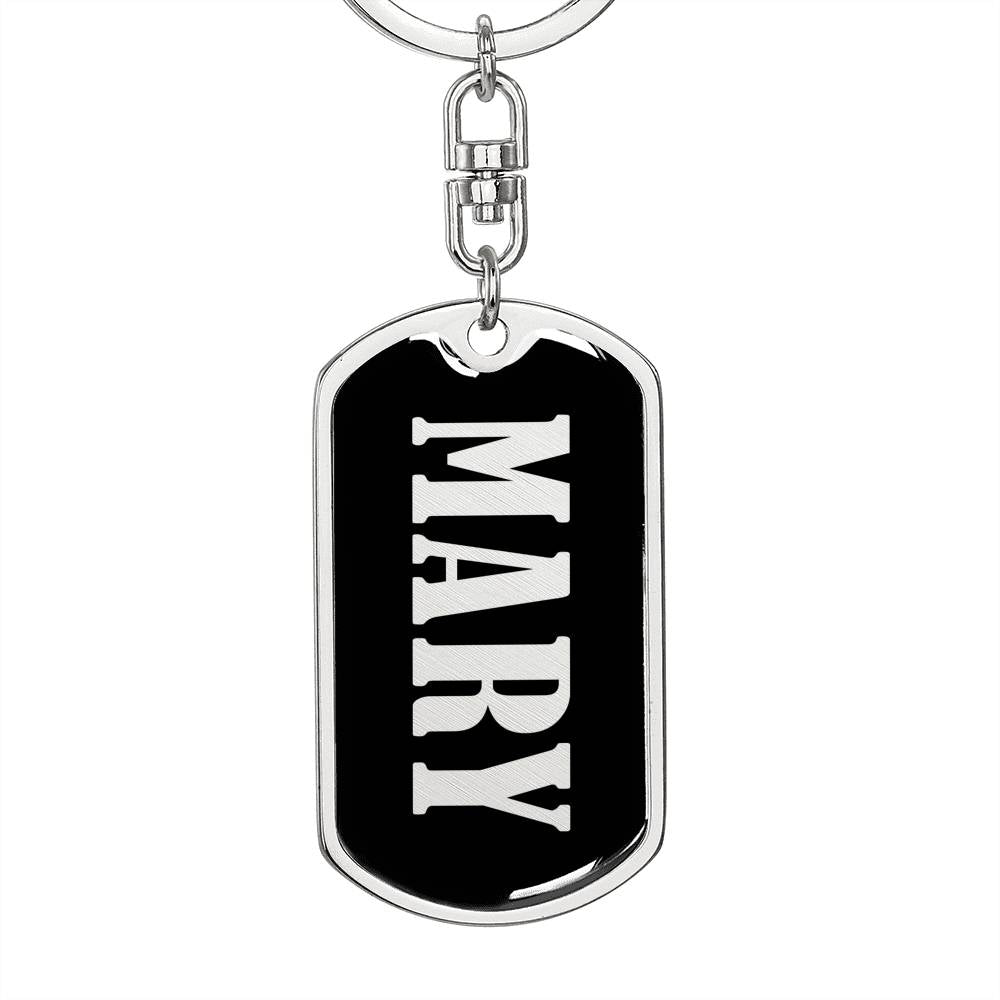 Mary v02 - Luxury Dog Tag Keychain