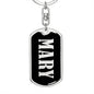 Mary v02 - Luxury Dog Tag Keychain