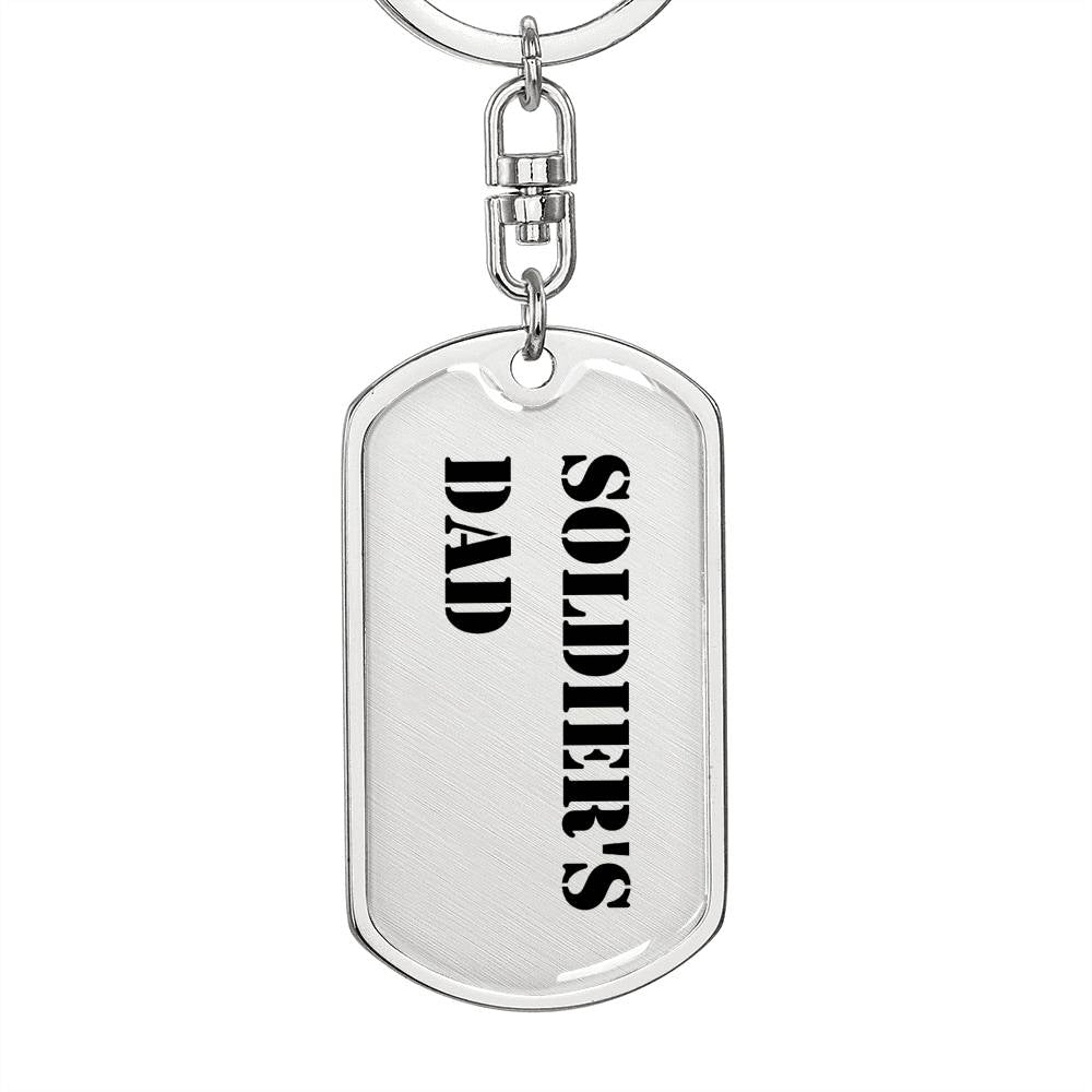 Soldier's Dad - Luxury Dog Tag Keychain