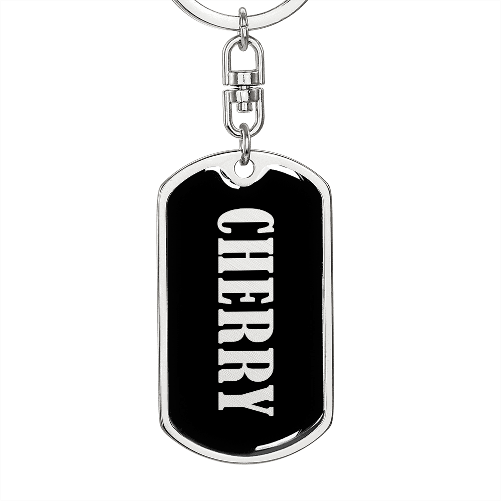 Cherry v02 - Luxury Dog Tag Keychain