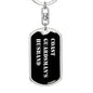 Coast Guardsman's Husband v2 - Luxury Dog Tag Keychain