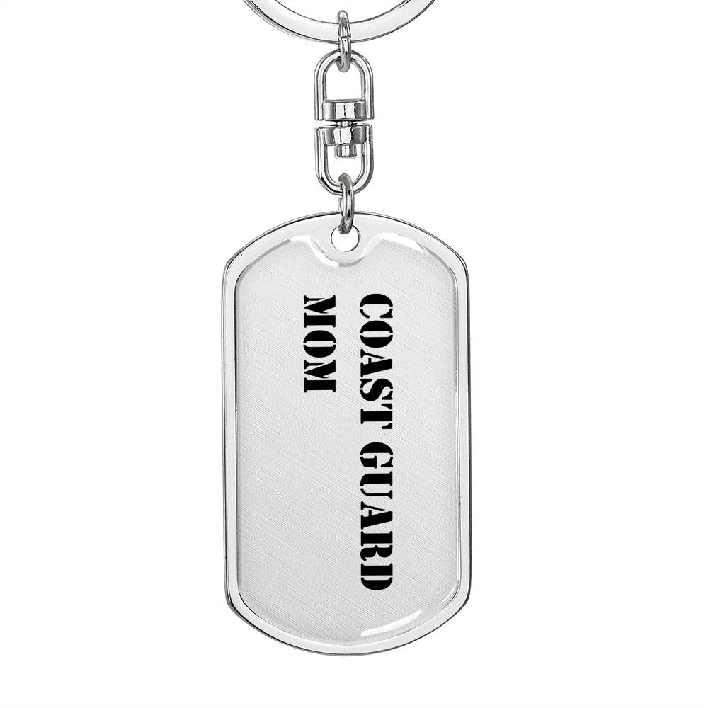 Coast Guard Mom - Luxury Dog Tag Keychain