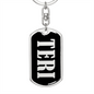 Teri v02 - Luxury Dog Tag Keychain