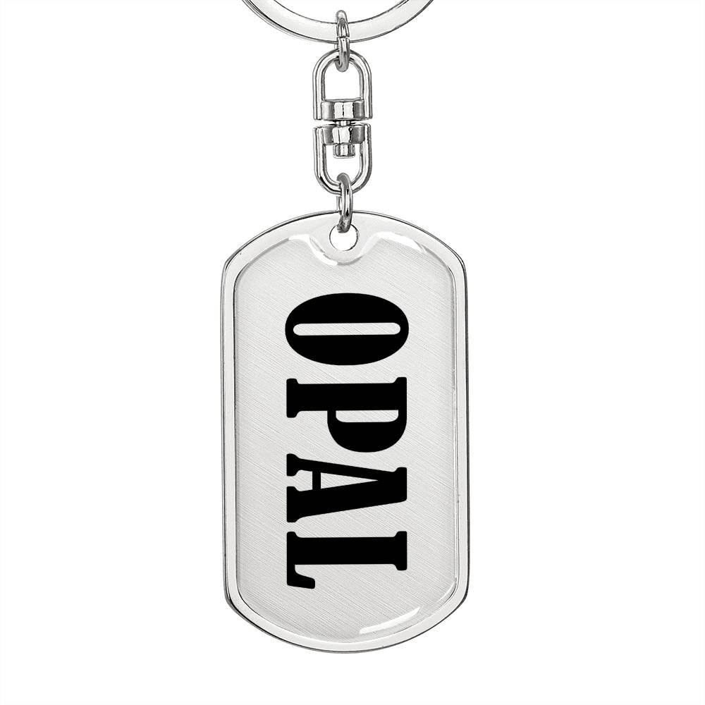 Opal v01 - Luxury Dog Tag Keychain