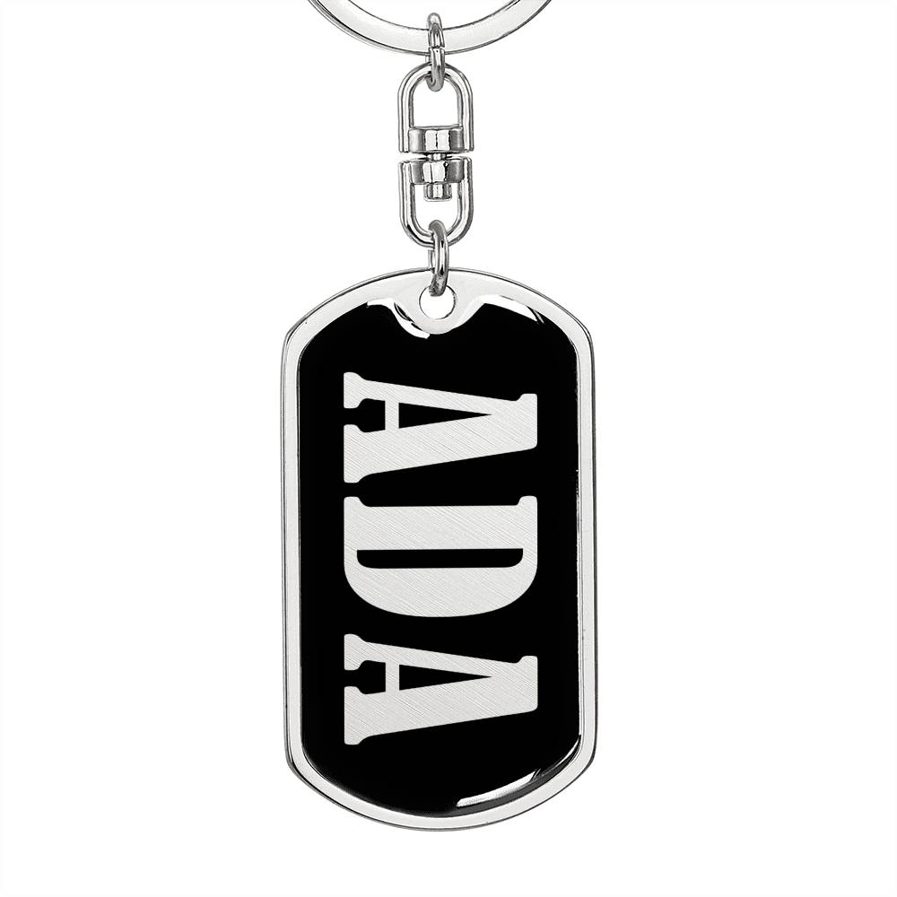 Ada v02 - Luxury Dog Tag Keychain