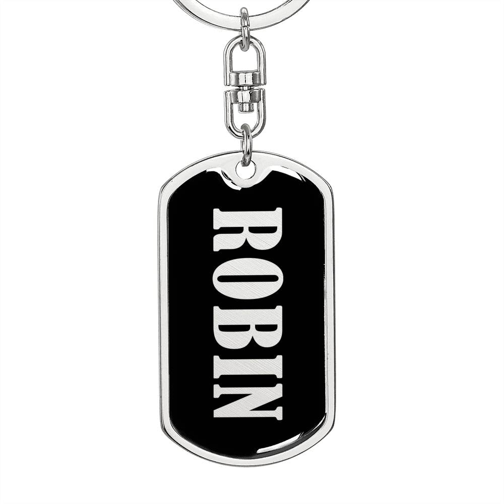 Robin v02 - Luxury Dog Tag Keychain