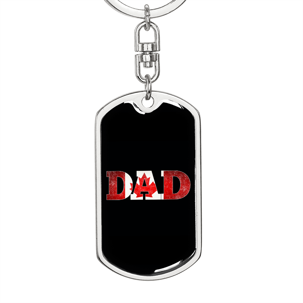 Canada Dad v2 - Luxury Dog Tag Keychain