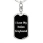 Love My Italian Greyhound v5 - Luxury Dog Tag Keychain
