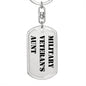 Military Veteran's Aunt - Luxury Dog Tag Keychain