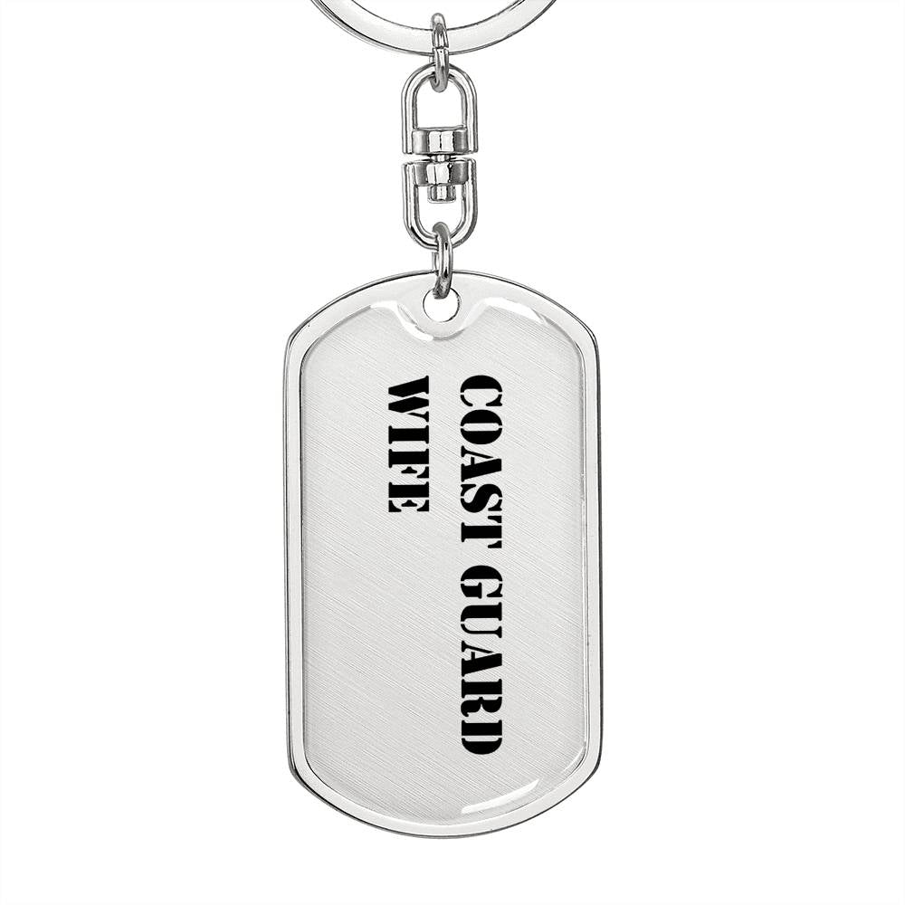 Coast Guard Wife - Luxury Dog Tag Keychain