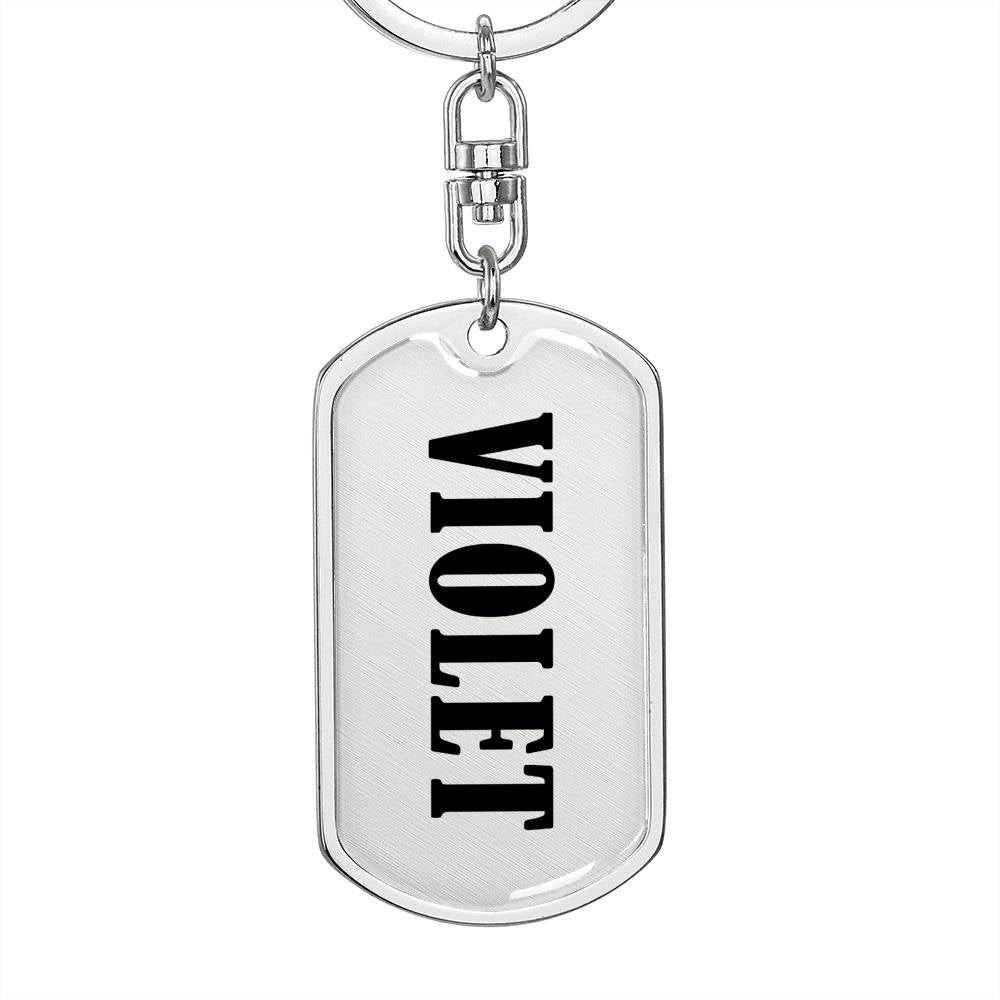 Violet v01 - Luxury Dog Tag Keychain