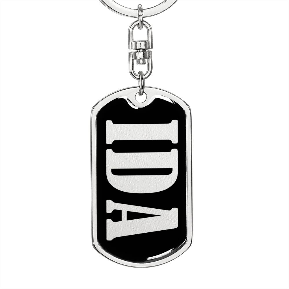Ida v02 - Luxury Dog Tag Keychain