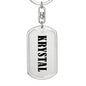 Krystal v01 - Luxury Dog Tag Keychain