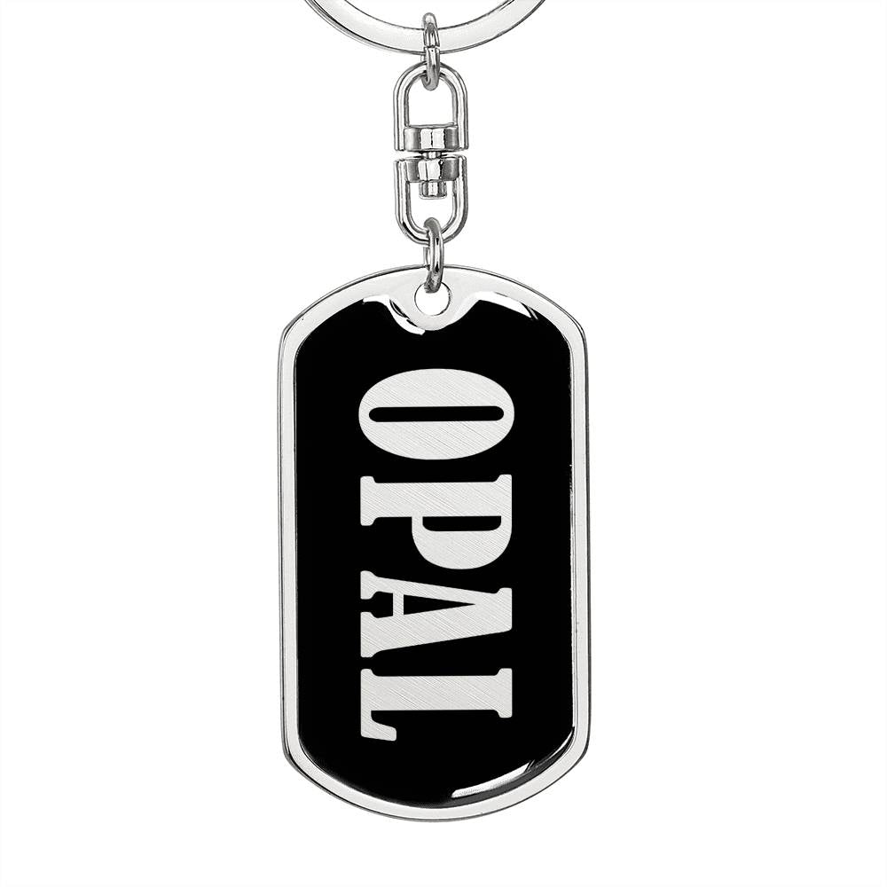 Opal v02 - Luxury Dog Tag Keychain