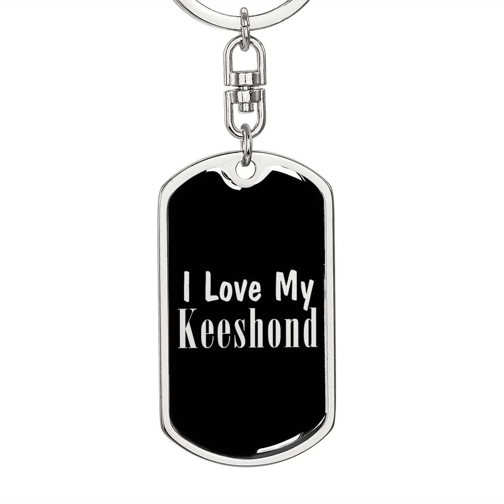 Love My Keeshond v2 - Luxury Dog Tag Keychain