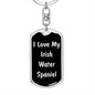 Love My Irish Water Spaniel v5 - Luxury Dog Tag Keychain